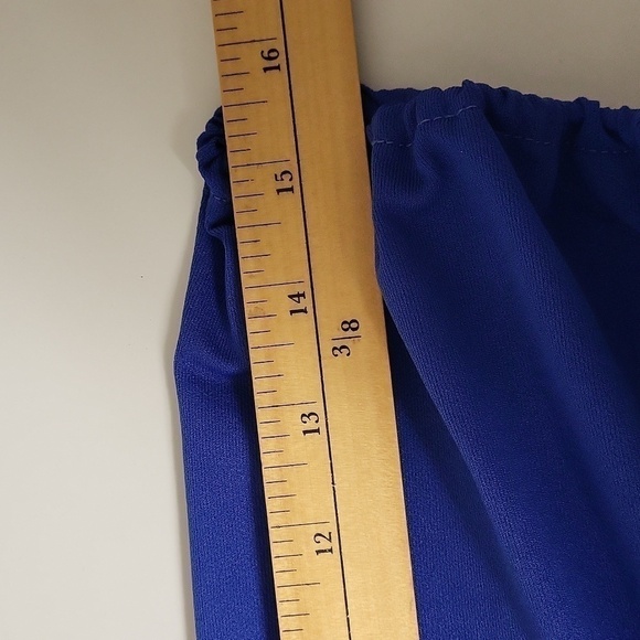 Vintage Encore Royal Blue Swing Dress Bow tie 🎀 ,lacey detailing attached - Picture 14 of 16